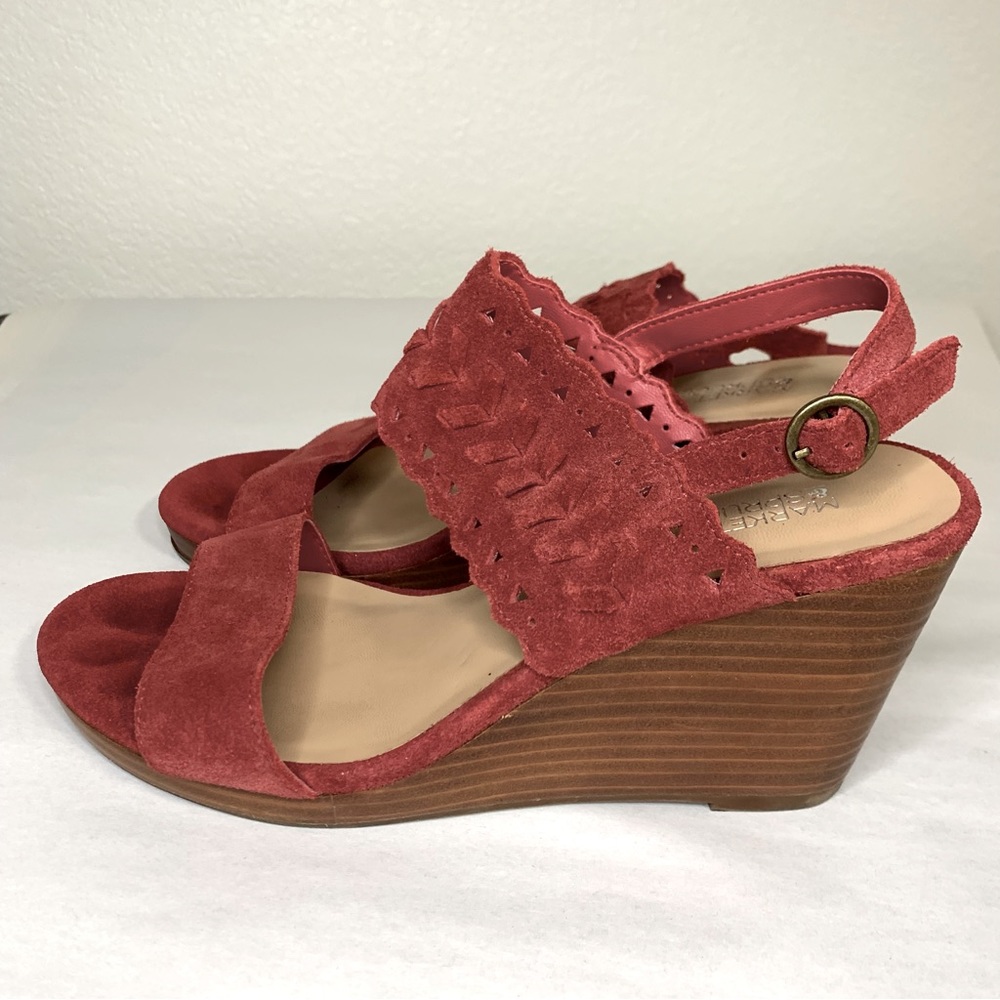 MARKET & SPRUCE Paula Suede Slingback Wedges